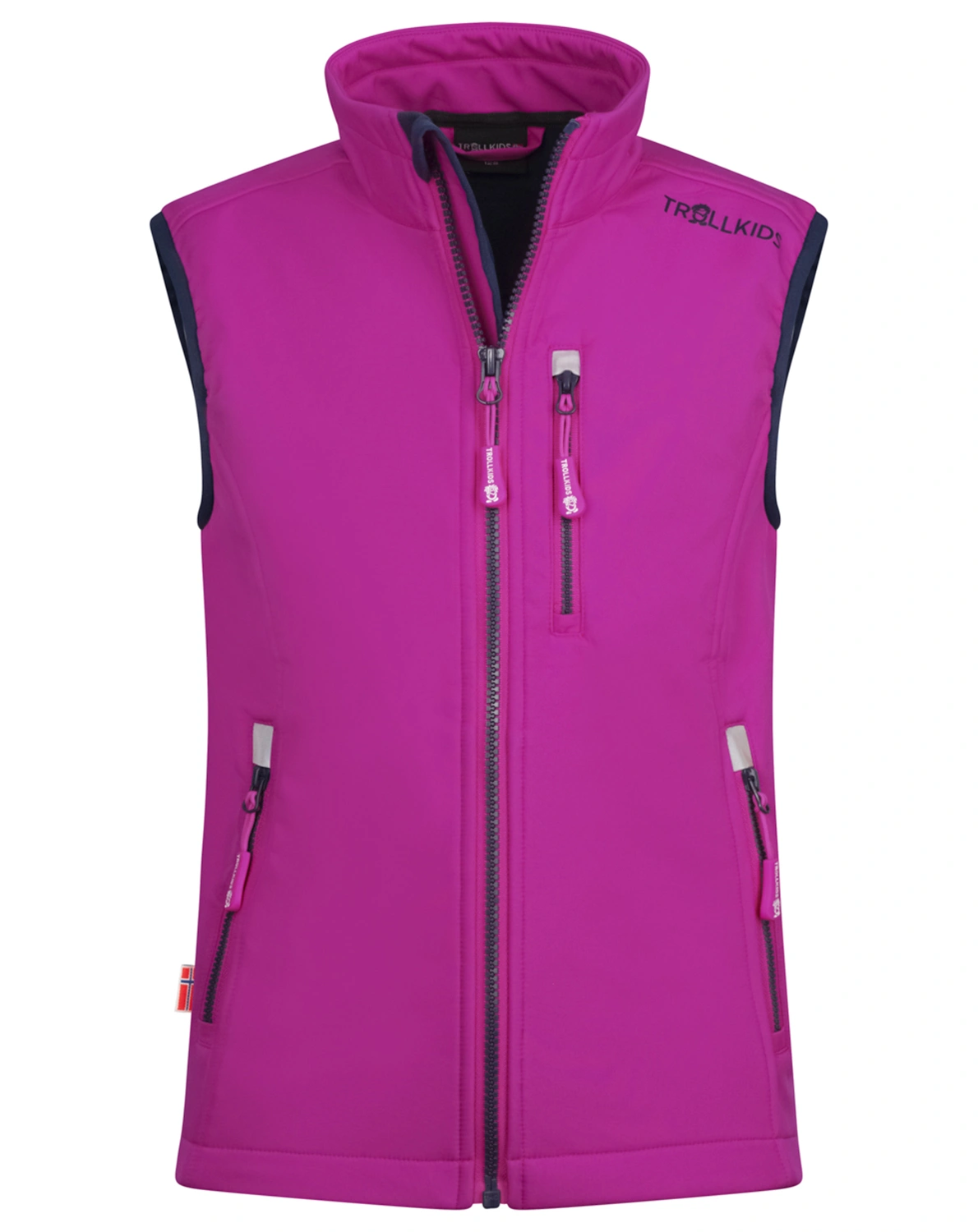 Softshell-Weste TROLLFJORD in fireberry/navy