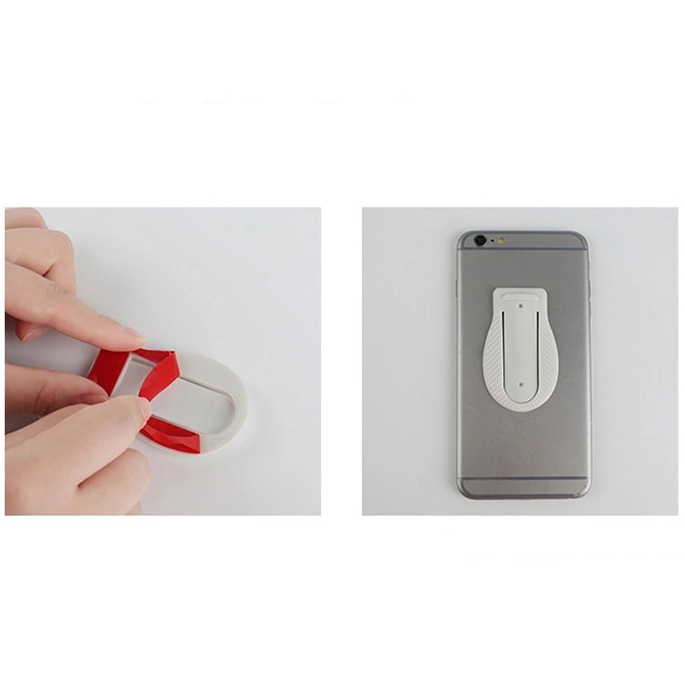 3in1 Handy Silikon Fingergriff Click Halterung Auto Lüftungsgitter / Aufsteller / Selfiehalterung - Weiss