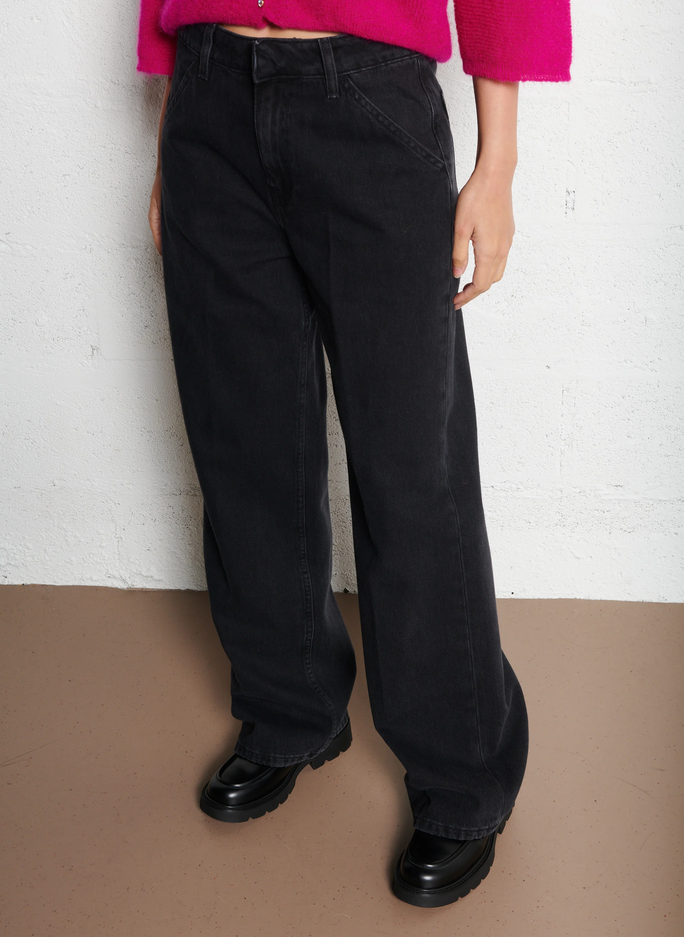 VOCCHI - Jean large en coton | Noir