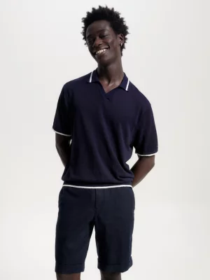 Polo de malha Tommy Hilfiger x Vacation com bordado de bandeira