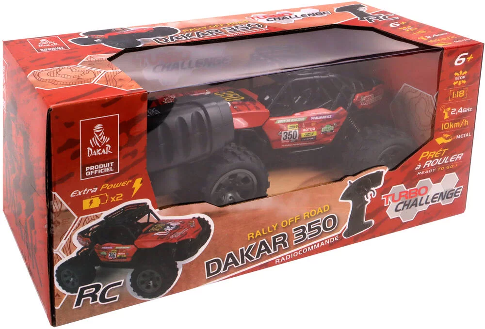 VOITURE RALLYE DAKAR RADIOCOMMANDEE 1:18 - 2,4 Ghz