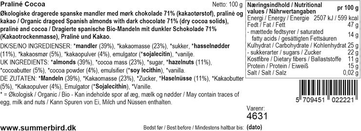 Summerbird Praliné Cocoa Brun
