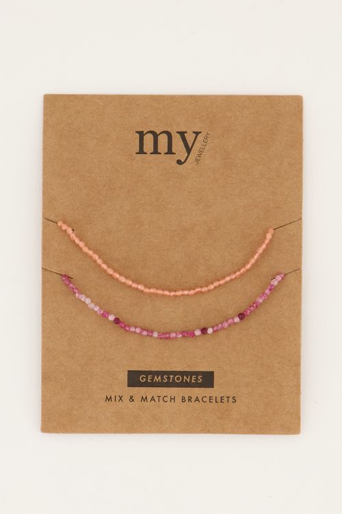 Armbanden set met edelsteen