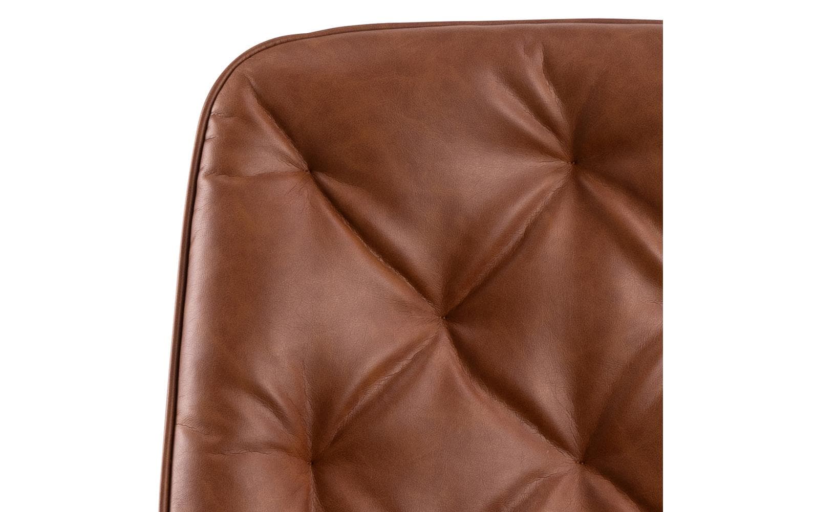 Bürostuhl Erik, mit Polsterrücken und Armlehnen, Cognac<br>Höhenverstellbarer Schreibtischstuhl
