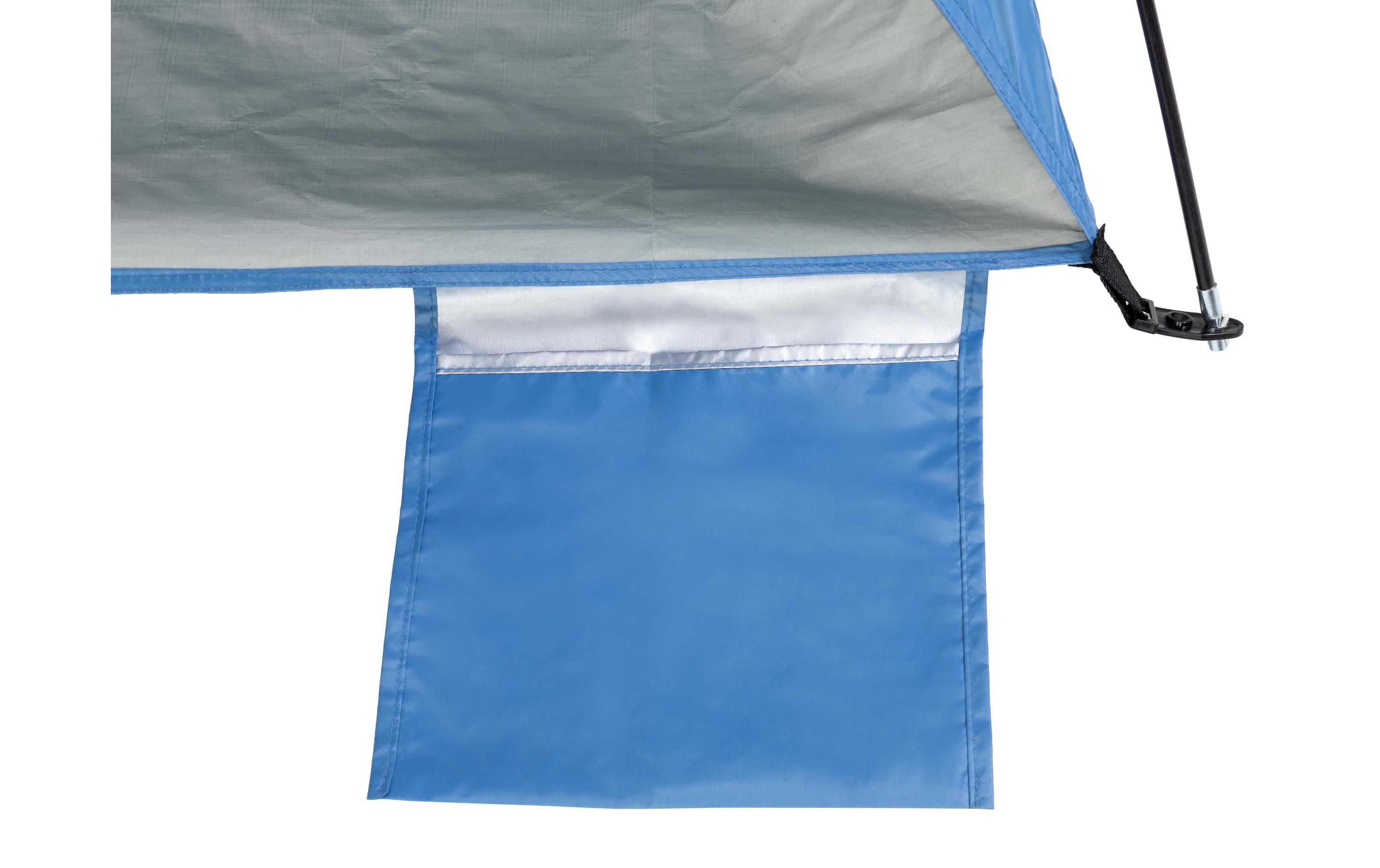 Strandzelt XL, BlauStrandmuschel schützt vor Sonne, Wind und leichtem Regen