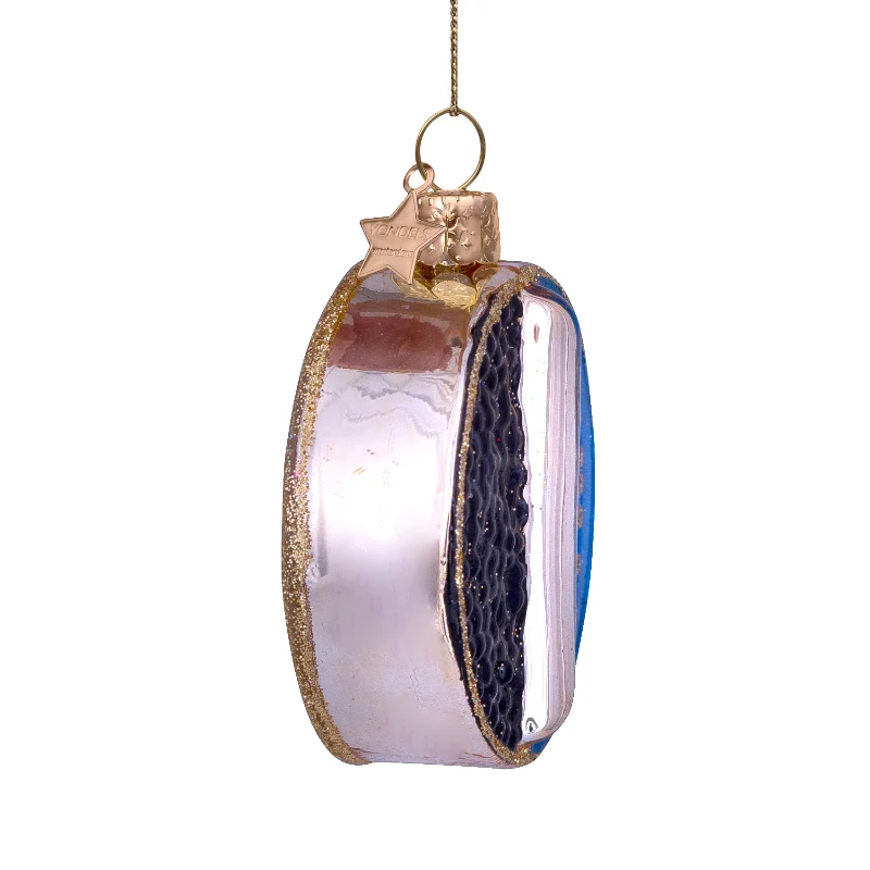 Vondels  Kaviardåse juleophæng - H7,5 cm.