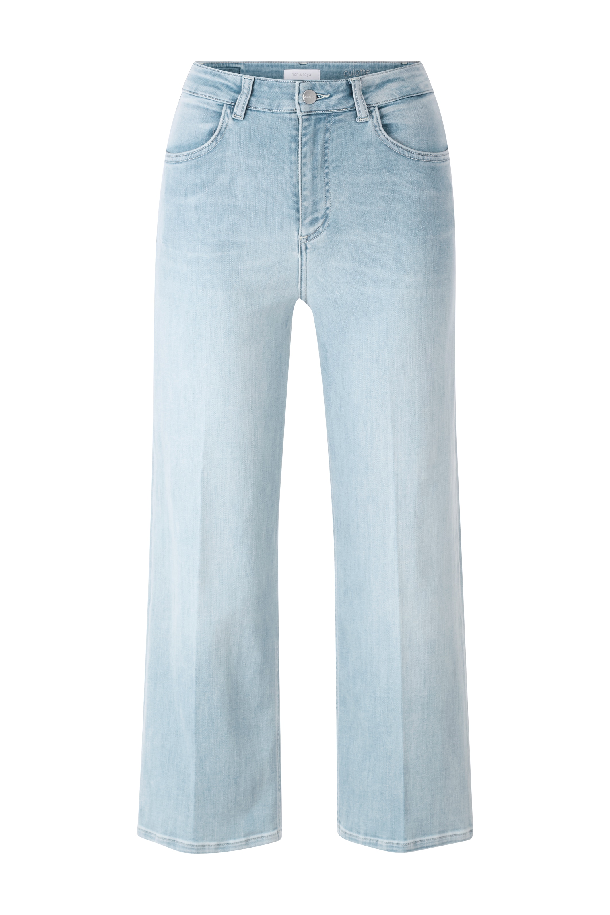 RICHROYAL 7/8-Jeans , Culotte Light Blue Satin Denim