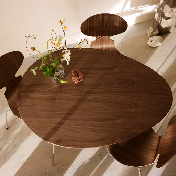 Fritz Hansen - Egg Tisch, L 115 cm, Walnuss