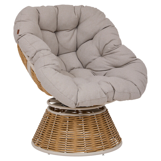 Ensemble fauteuil rotatif NYMELY + table d’appoint ALTURIO