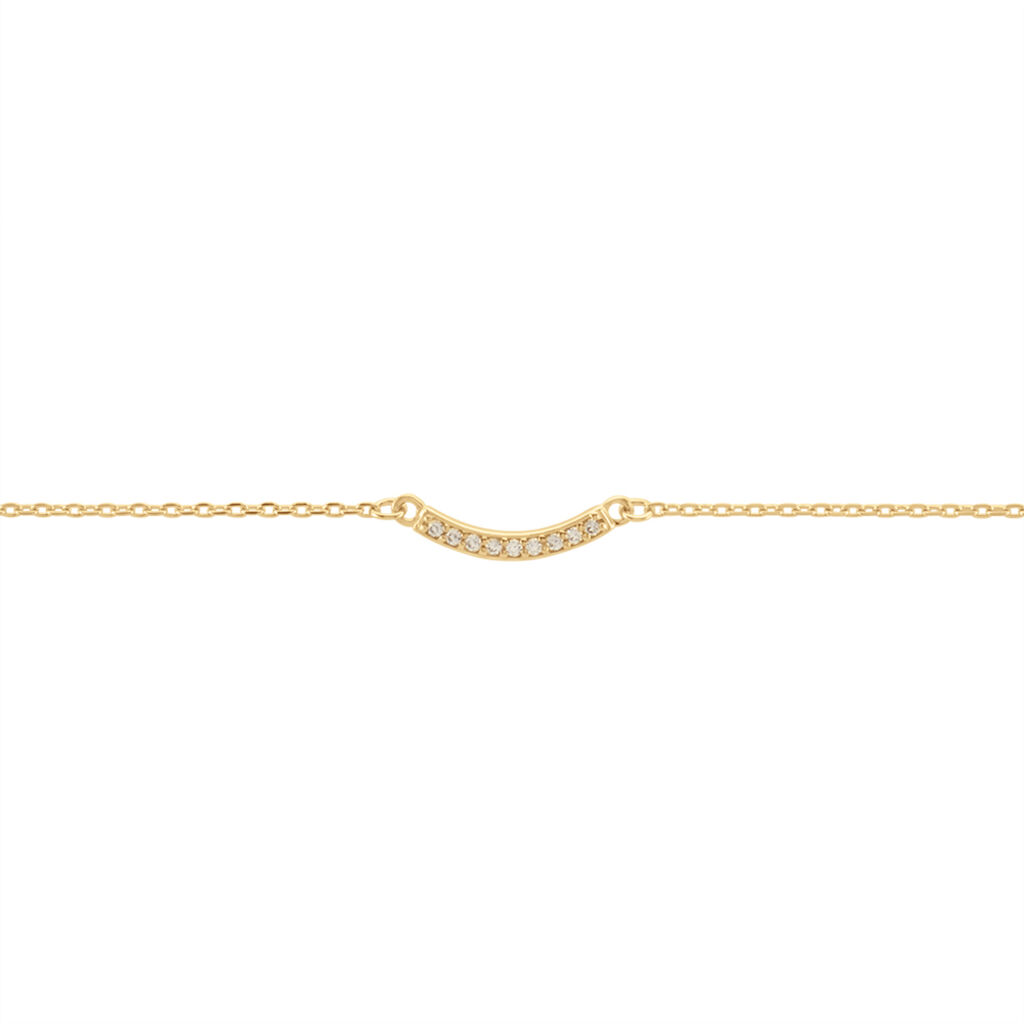 Bracelet Plaqué Or Kumb Oxydes De Zirconium