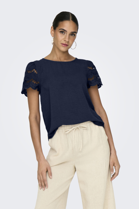 Jacqueline de Yong blauwe dames t-shirt