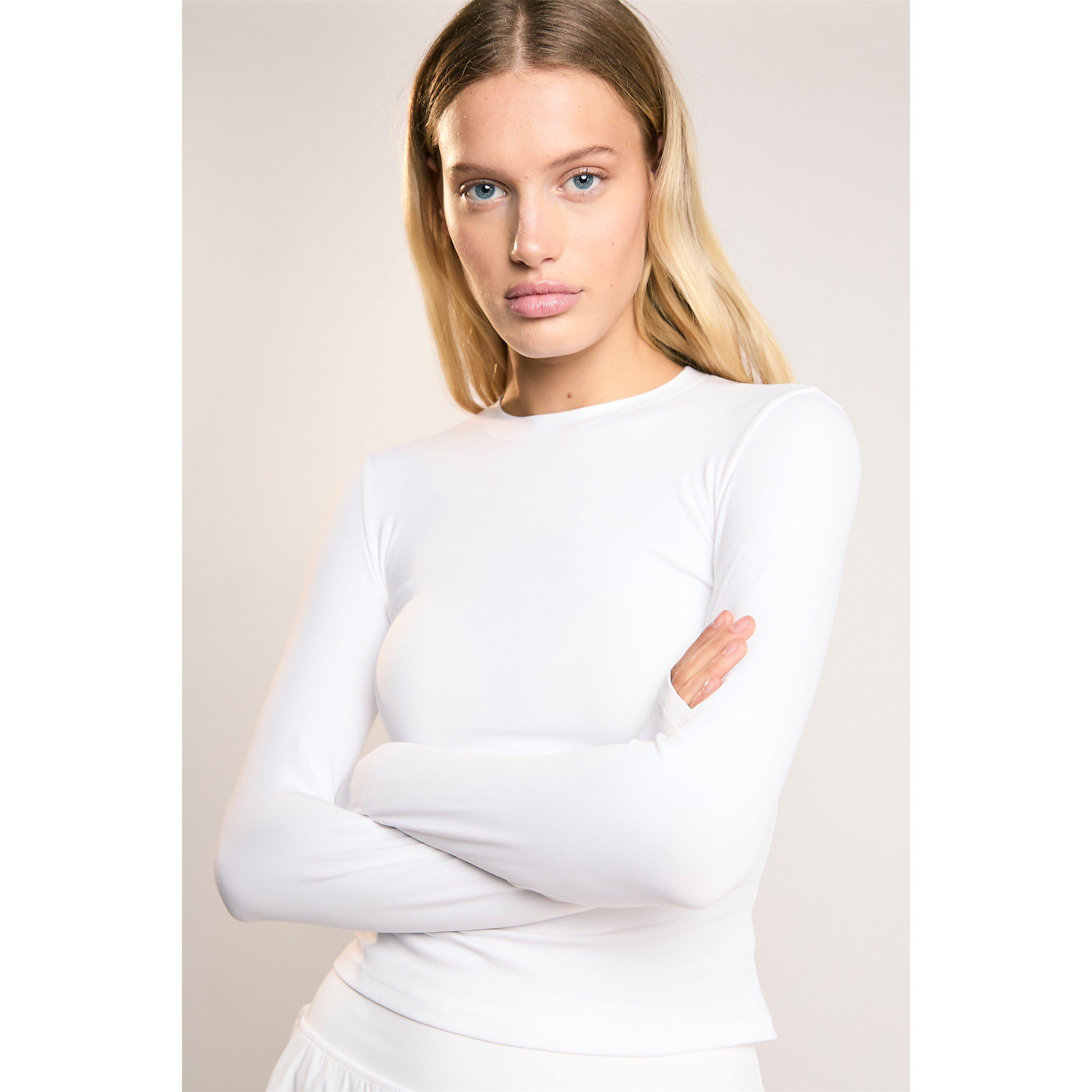 Agon Signature White Long Sleeve Top