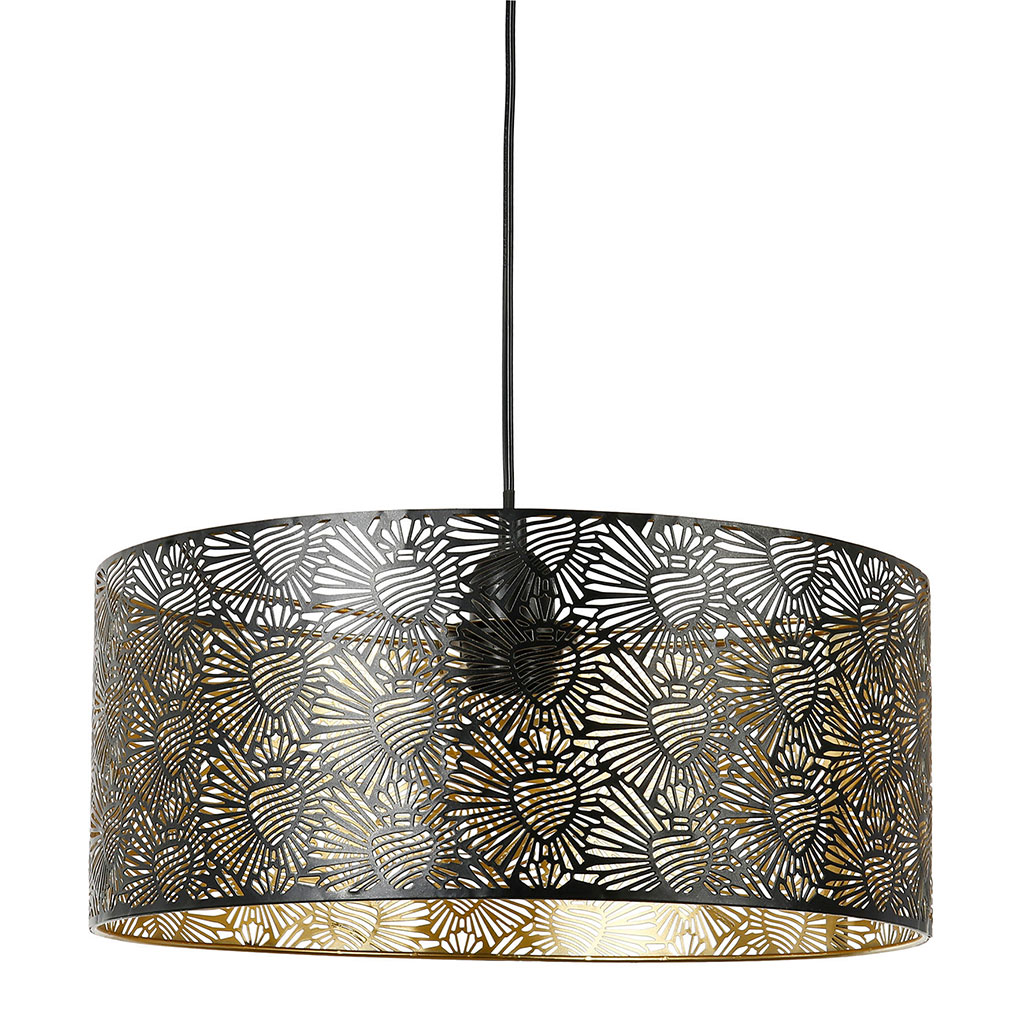 Suspension métal perforé noir D35cm