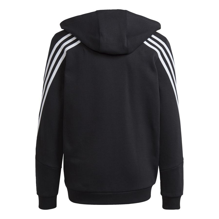 adidas Sweat à Capuche Future Icons 3-Stripes Full Zip - Noir/Blanc Enfant
