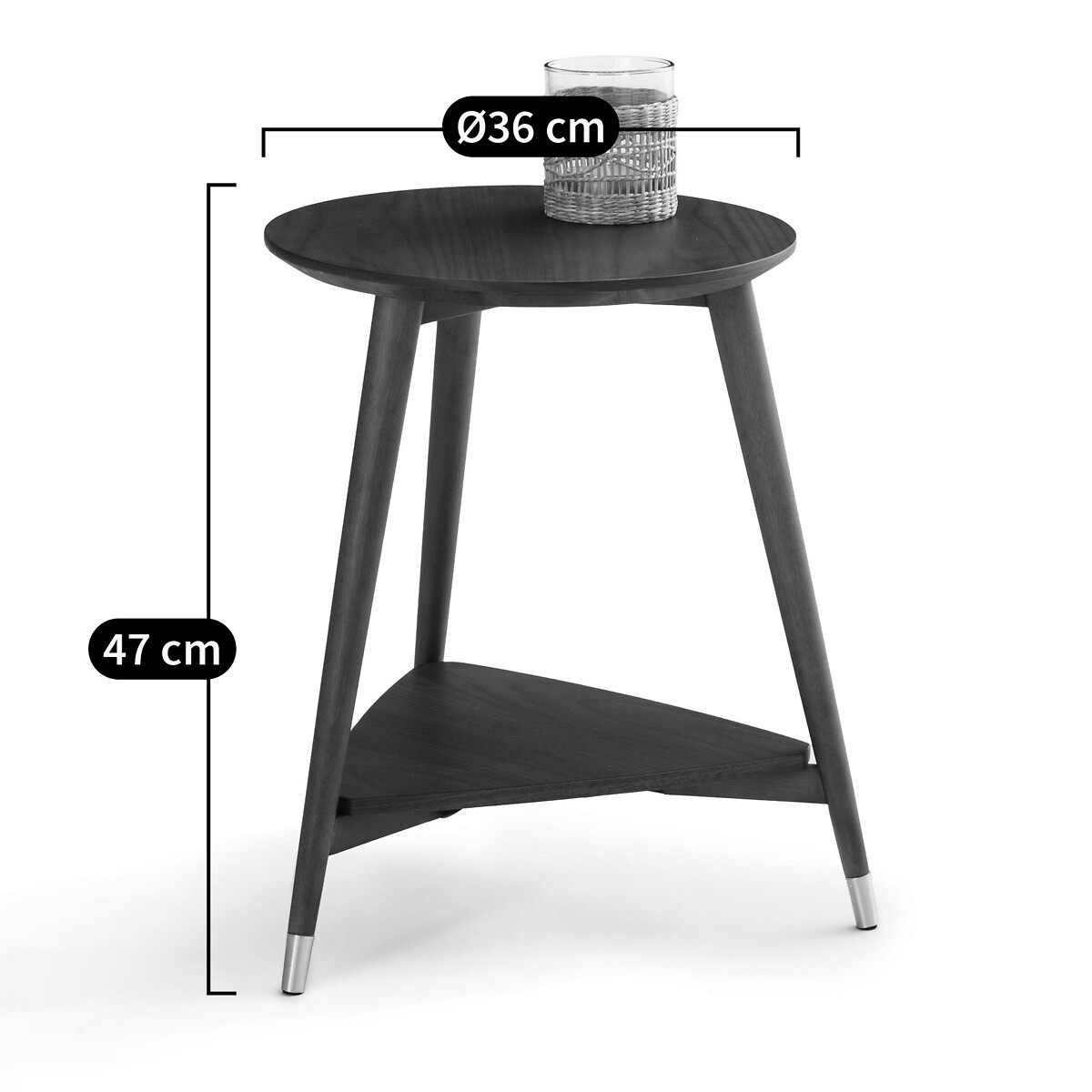 LA REDOUTE INTERIEURS<br>Mesa lateral vintage, nogueira, Ronda