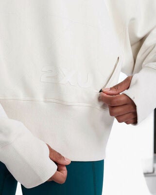 2XU Form Wide Hem Crew Genser, Off White