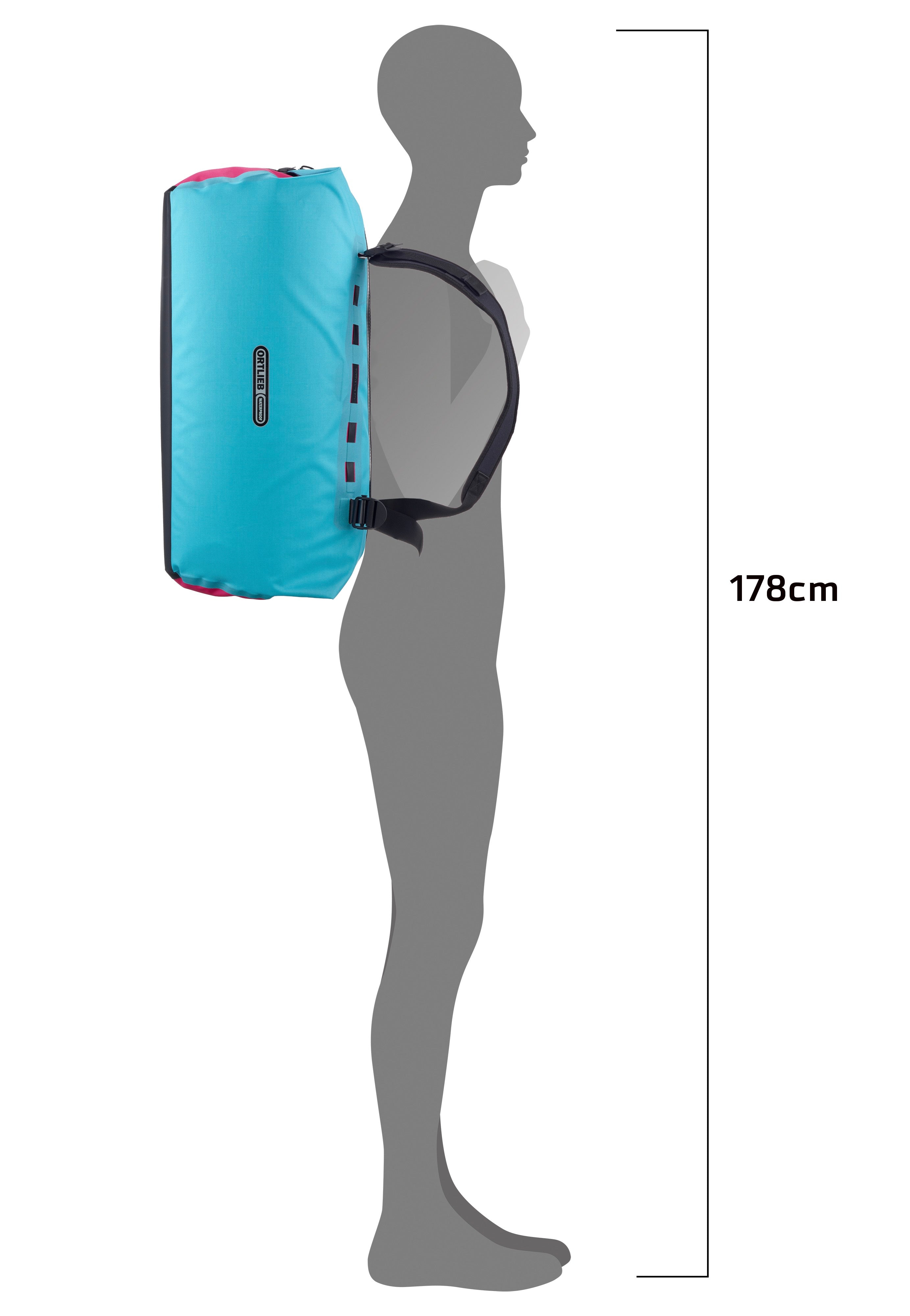 Duffle Lite Cyber 60L Cyber Blue/Pink - Dufflebag