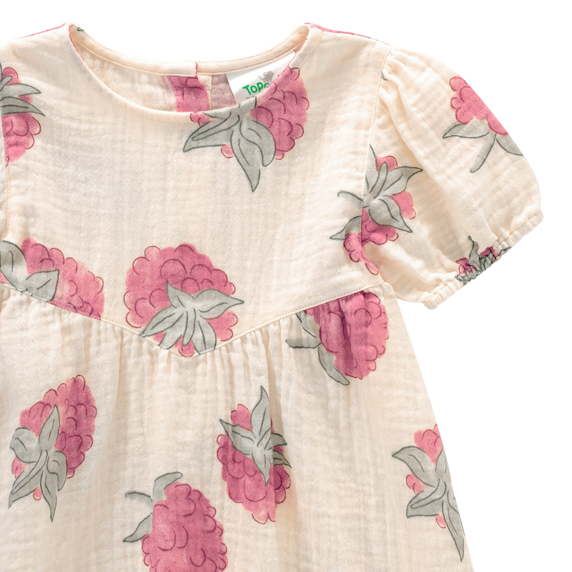Topomini Pure Collection Baby Kleid aus Musselin creme