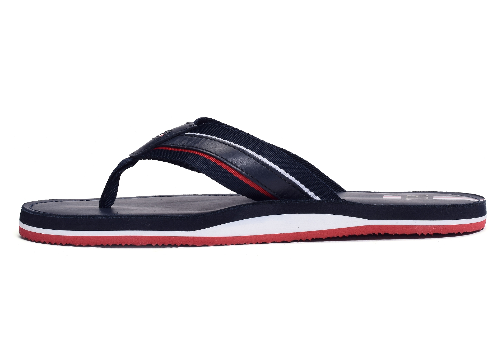 Elevated leather beach sandal 3384 marine