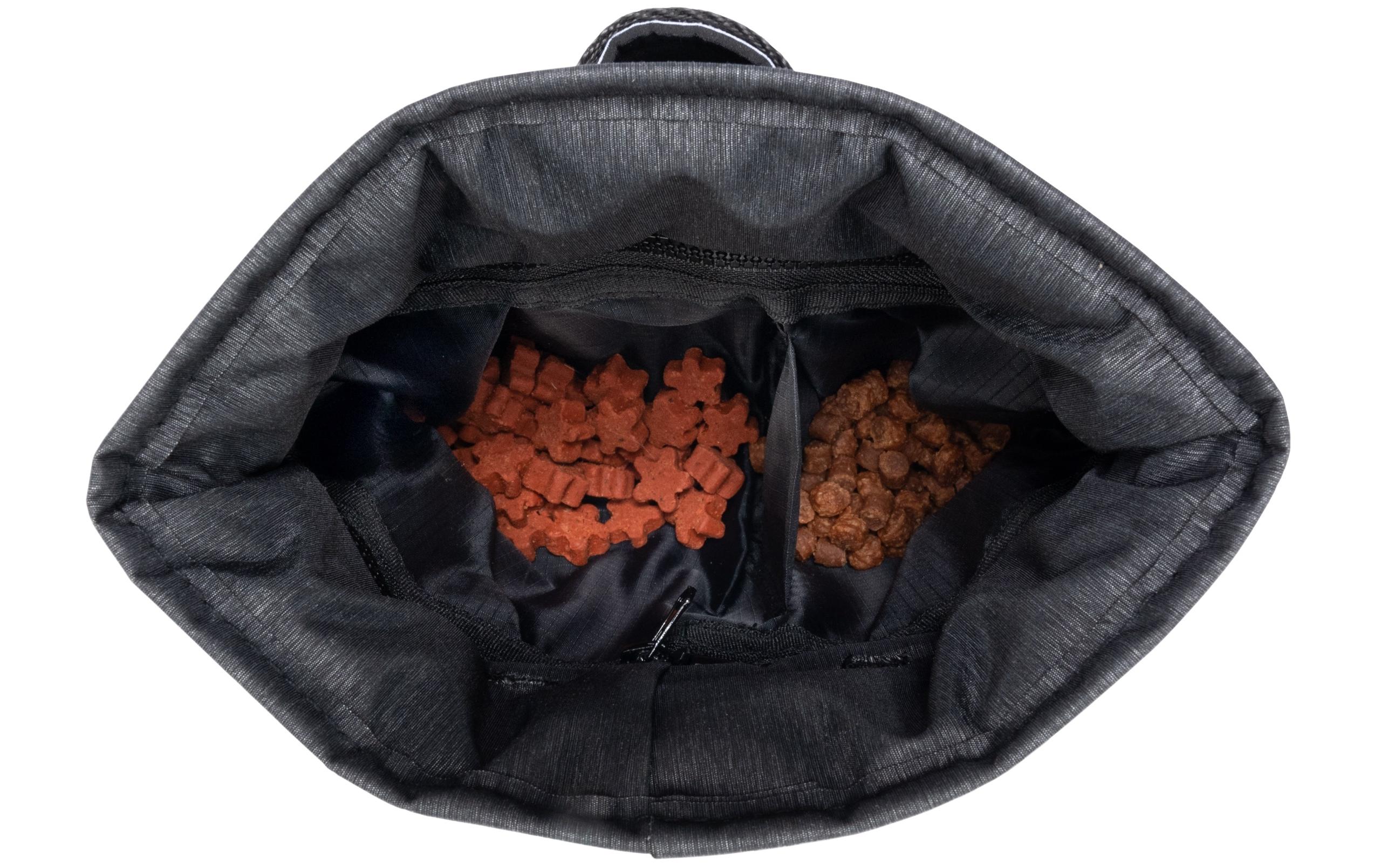 Snack-Tasche TwinTreat, GrauLeckerlitasche mit zwei unterschiedlich grossen Innenfächern