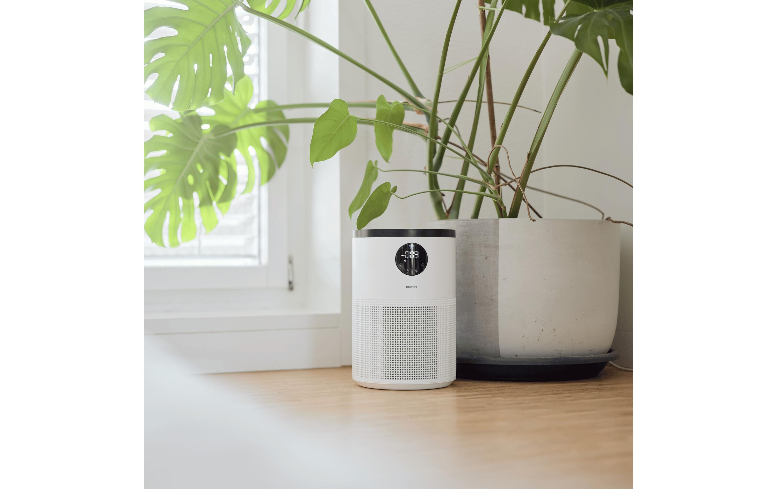 Luftreiniger ecoQ CleanAir 300+ 50 m²<br>Luftreiniger für das Schlafzimmer: leise, filtert Allergene, ozonfrei