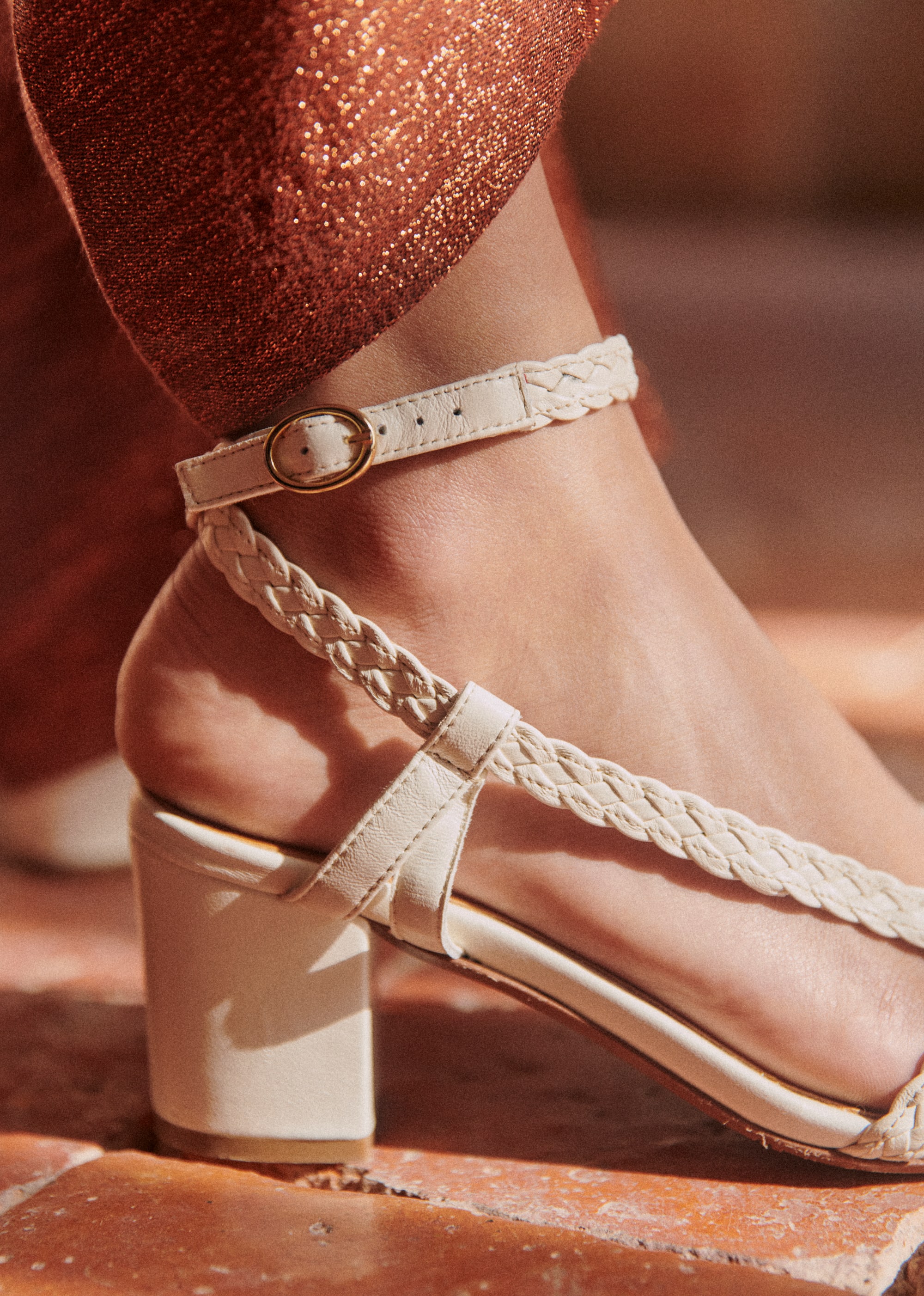 Sandales Natacha - Ecru lisse tressé - SOULIERS/SOULIERS Sandales 5906237