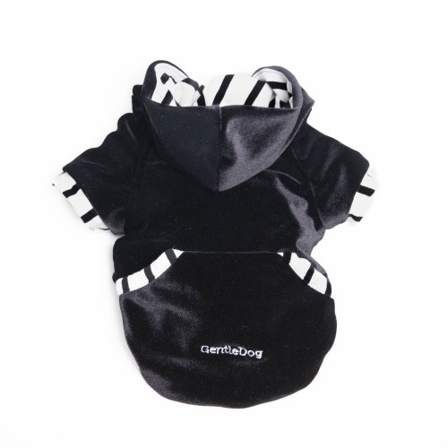 Moletom reversível Pepa Stripes para cães, preto
