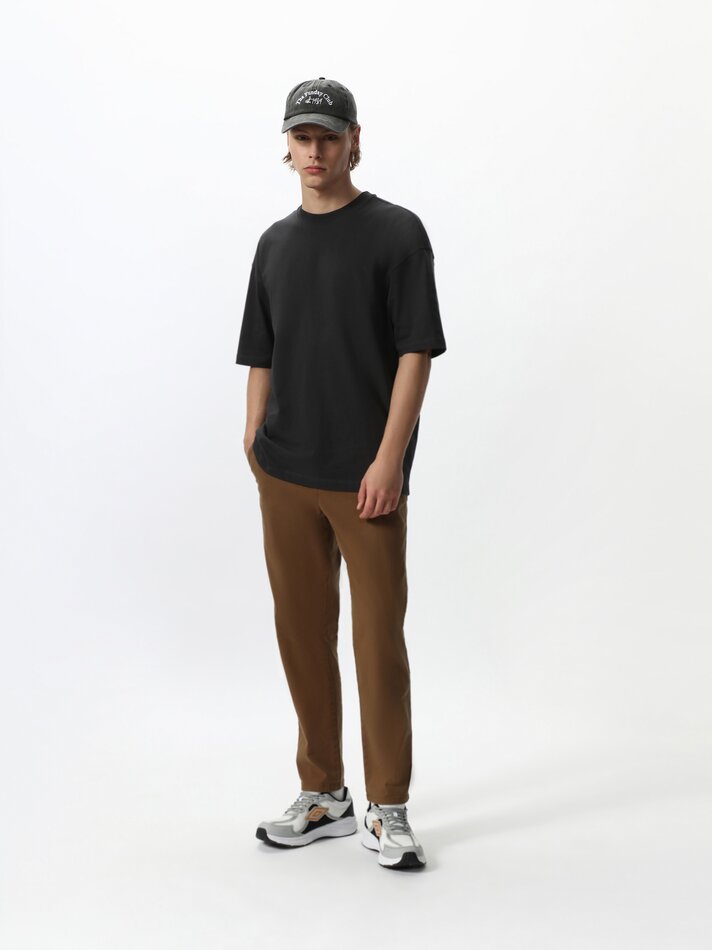 Camiseta básica oversized - Carbono