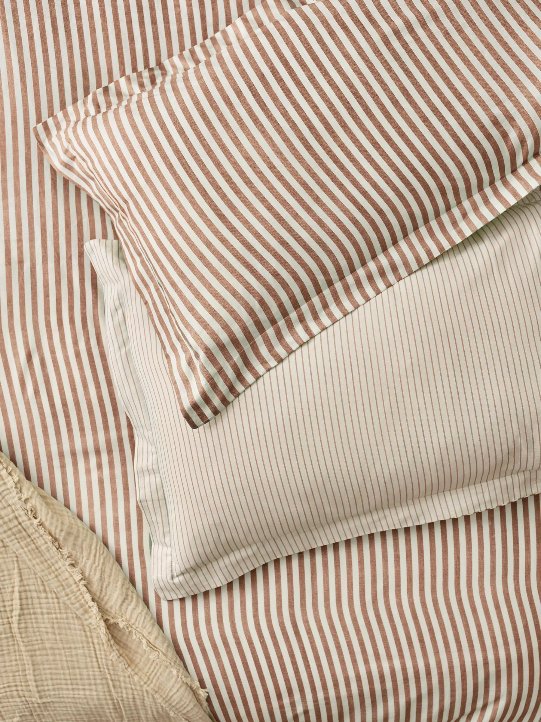 Yard Set of 2 Hebden Melange Stripe 100 Cotton Pillowcases