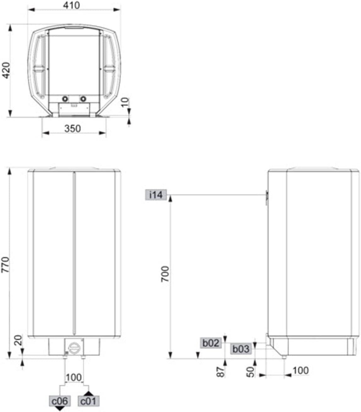 STIEBEL ELTRON Wandspeicher HFA-Z 30, Warmwasserspeicher 30 Liter, energiesparend, offen und geschlossen, stufenlose Temperatureinstellung, Schnellaufheizung, 73111