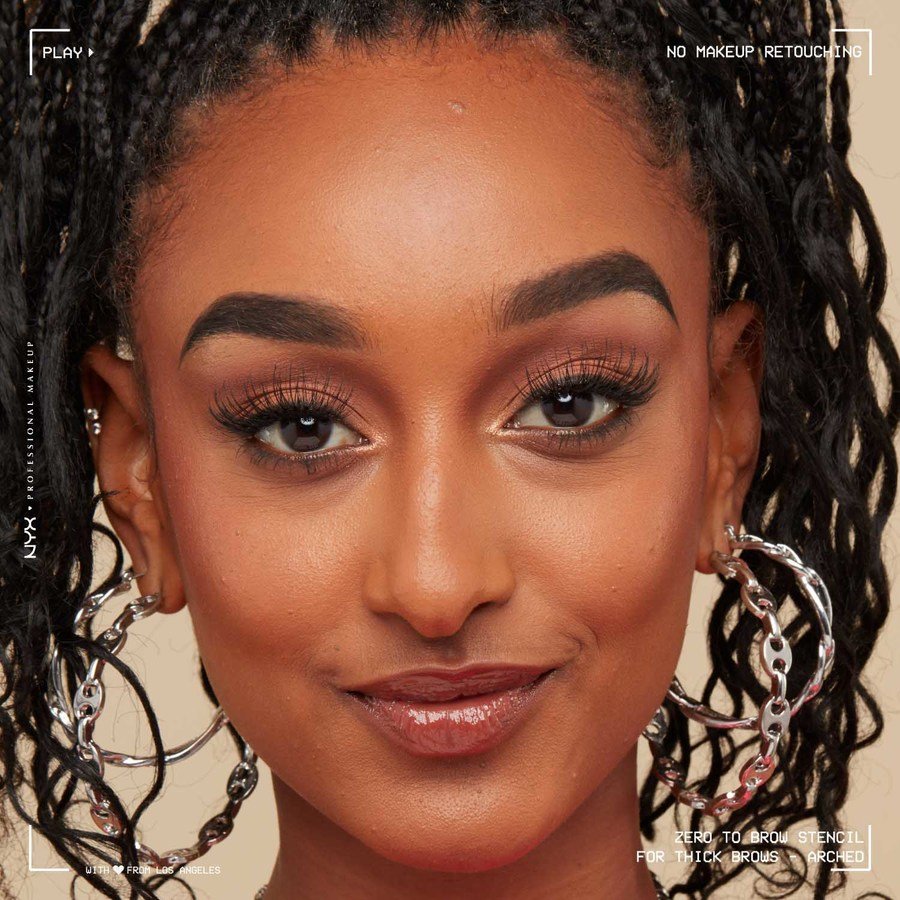 NYX Professional Makeup Zero To Brow Stencil For Thick Brows