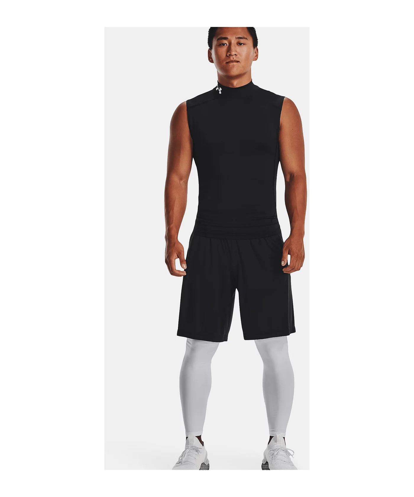 Under Armour Compression Mock Schwarz F001