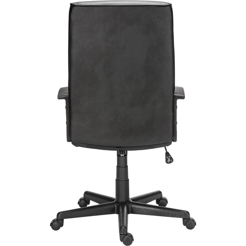 Fauteuil de bureau YOKO simili cuir - avec accoudoirs  Mécanisme Basculant centré - Pieds noir