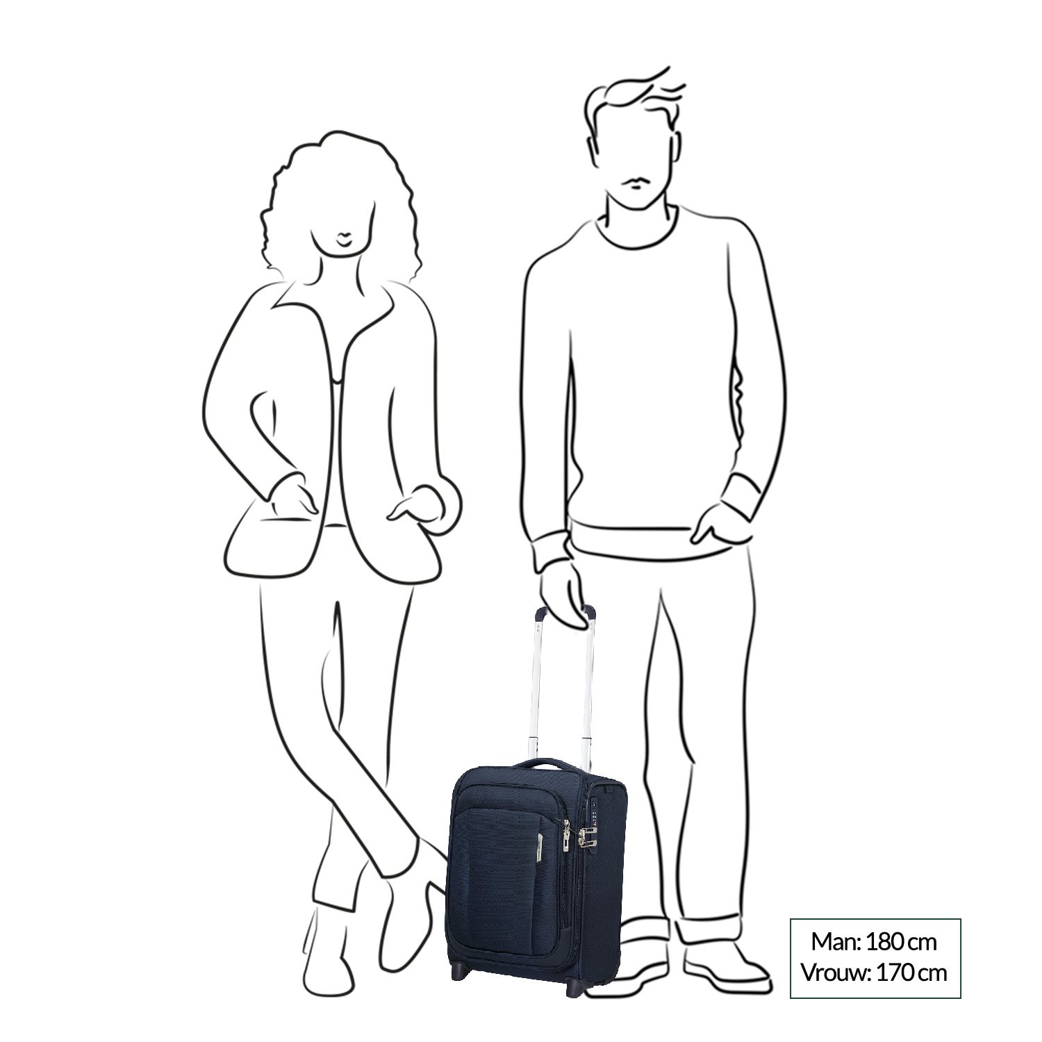 Samsonite Respark Upright 45 Underseater midnight blue