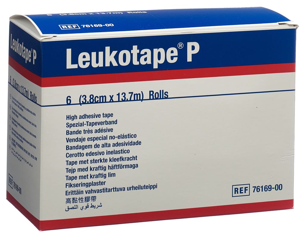 LEUKOTAPE Pflasterband<br>6 Stück, 13.7mx3.8cm