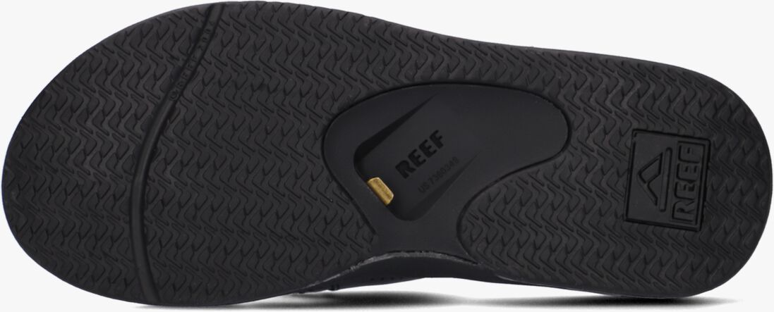 REEF zwarte reef teenslippers fanning lux