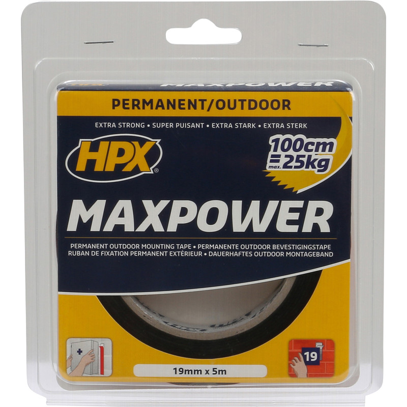 HPX bevestigingstape outdoor 19mmx5m