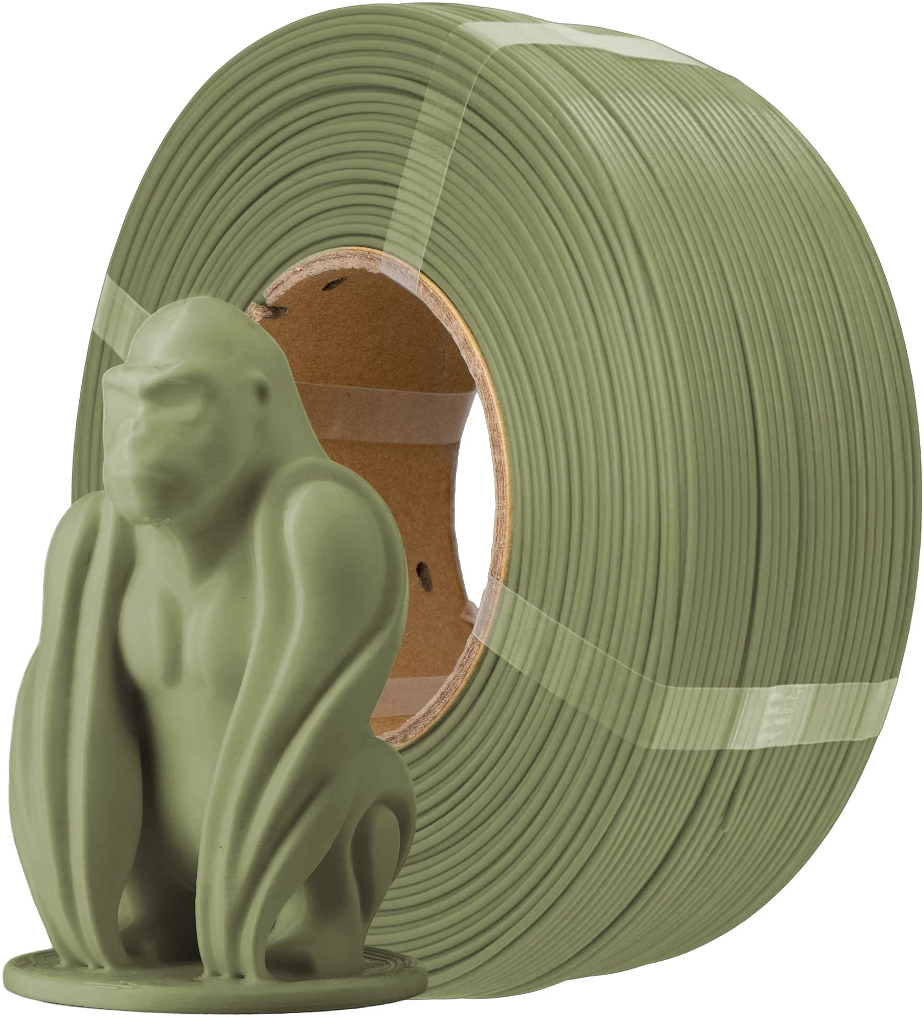 AzureFilm  PLA Matte HS Refill Army Green, 1,75 mm / 1000 g    PLA mit guten mechanischen Eigenschaften, ohne Spule