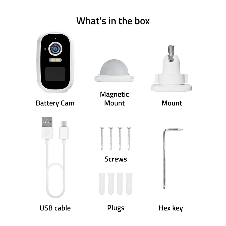 Hombli - Smart Battery Cam, White