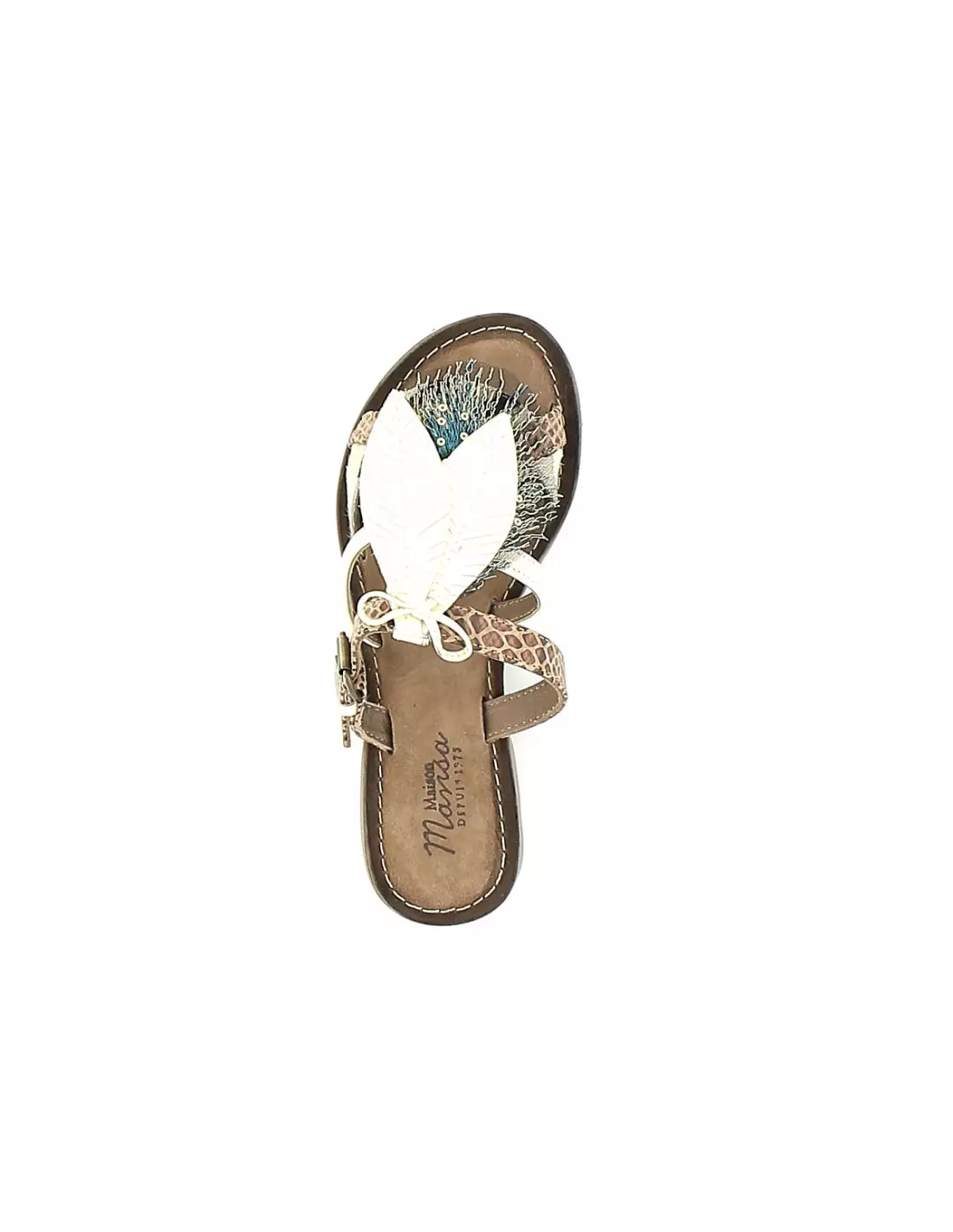 MAISON MANSA IF8162 - Sandales & nu-pieds Offwhitezebra