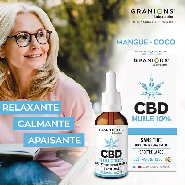 Óleo de CBD Granions 10% Manga e Coco 10ml