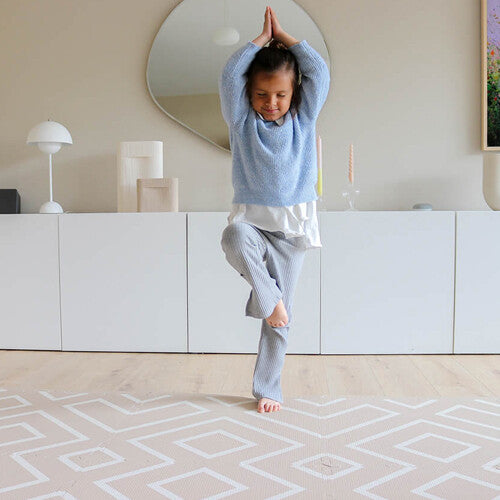 Eeveve foam speelmat 180x120 cm - modern blocks - woestijnzand