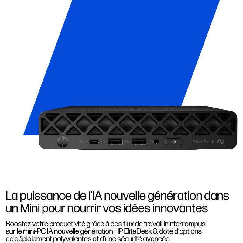 HP EliteDesk 8 Mini G1a Desktop Next Gen AI PC Copilot+ PC 350 24 Go DDR5-SDRAM 512 Go SSD Windows 11 Pro Mini PC