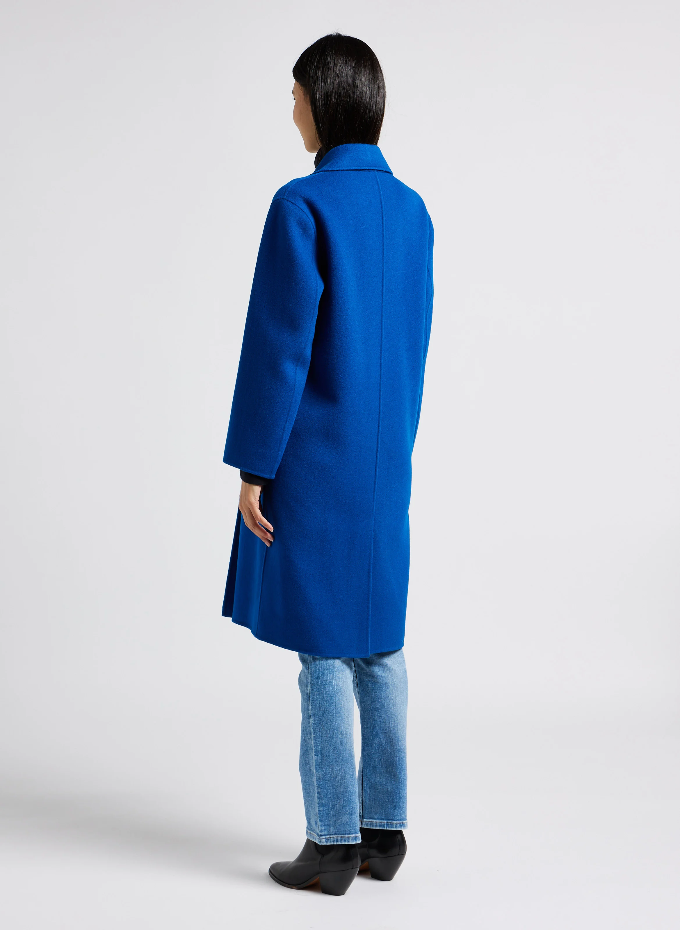 SONIA - Jean slim délavé en coton mélangé | Bleu