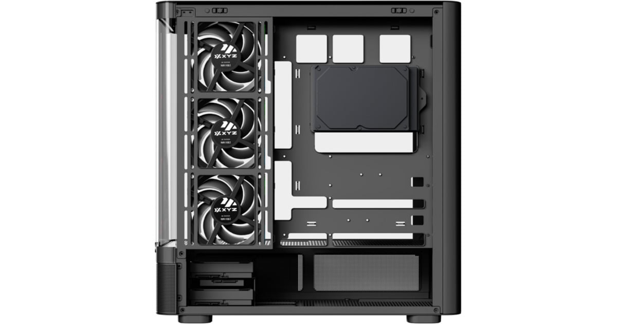 XYZ PC GearQuantum Pro midi tower behuizing  (Zwart | Window)