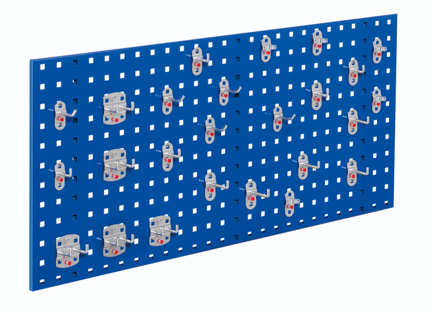Kappes® RasterPlan Starter Set #8 1x Geperforeerde plaat 1000x450mm 1x Gereedschapshouders assortiment 25-delig Gentiaanblauw RAL 5010
