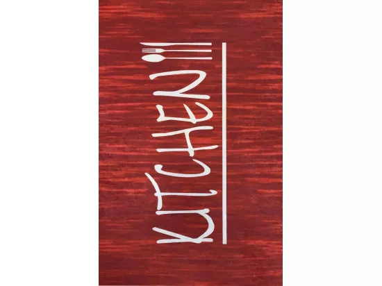 Tapis de cuisine 50x80 cm Polyester Kitchen Rouge