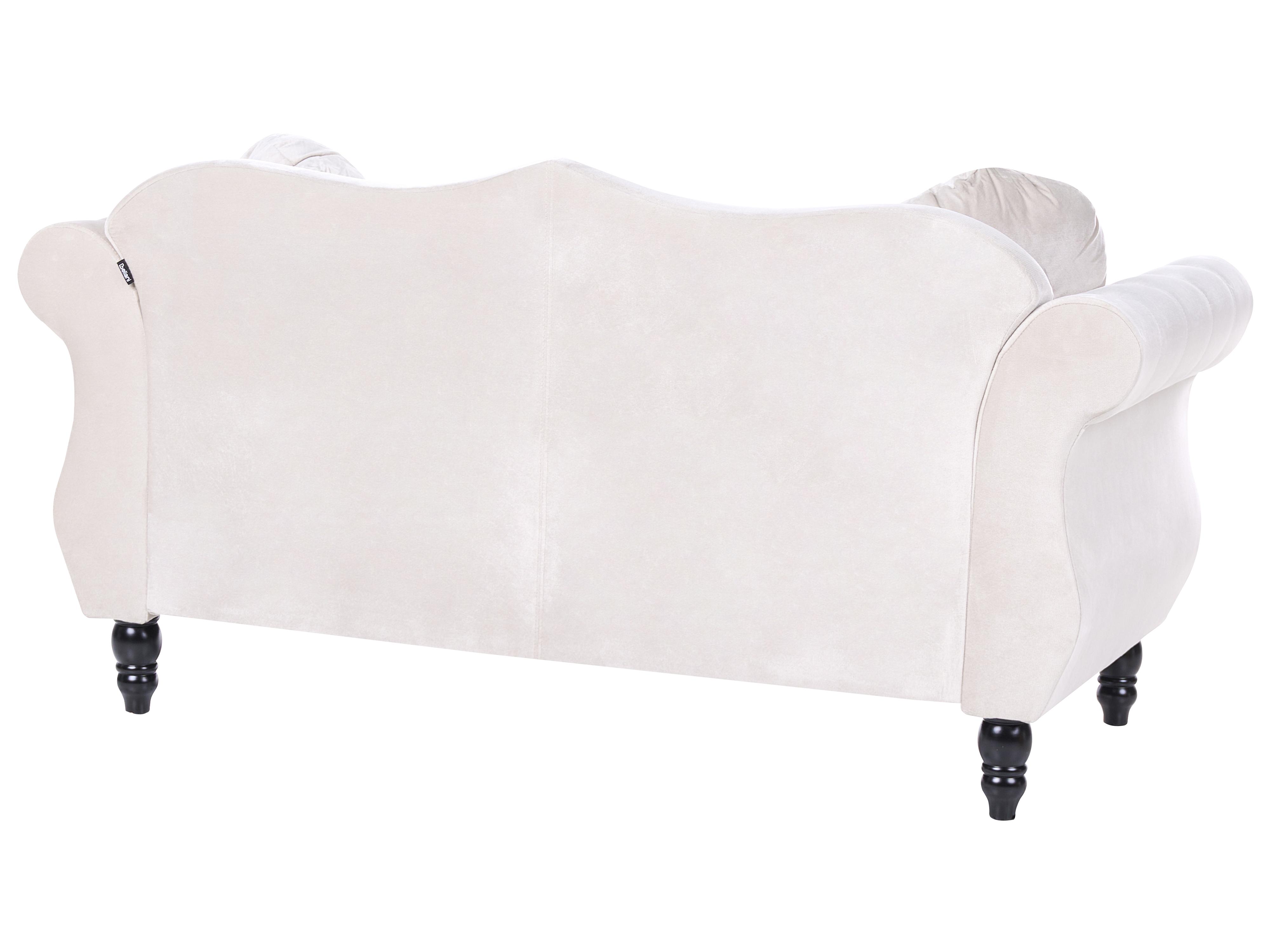 Bank 2-zits SKIEN Fluweel Lichtbeige