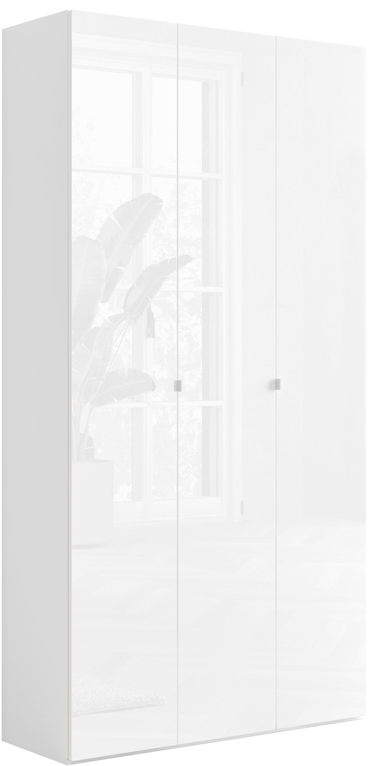 INOSIGN Schuhschrank »SMILE Breite 95 cm, Höhe 184 cm, Schuhregal mit 7 Ebenen,« Schuhkommode in Weiss Hochglanz Lack