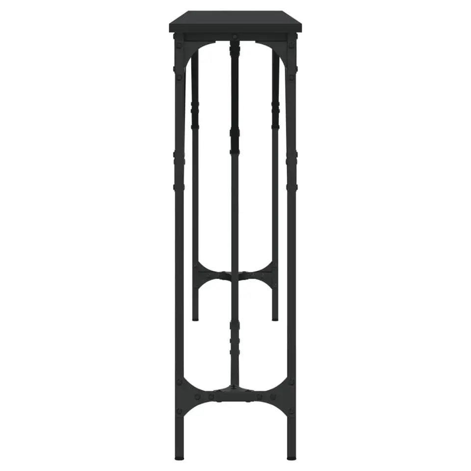 vidaXL - Consoletafel - Zwart - Bewerkt hout - 180x23x75 cm